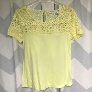 yellow lace shirt